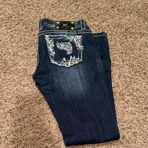 Miss Me Dark Blue Embellished Jeans